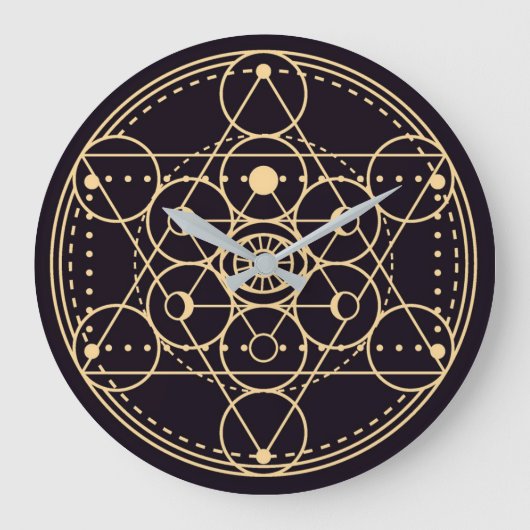 Celtic/Wiccan-Symbol Große Wanduhr (Vorderseite)