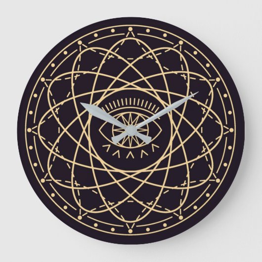 Celtic/Wiccan-Symbol Große Wanduhr (Vorderseite)