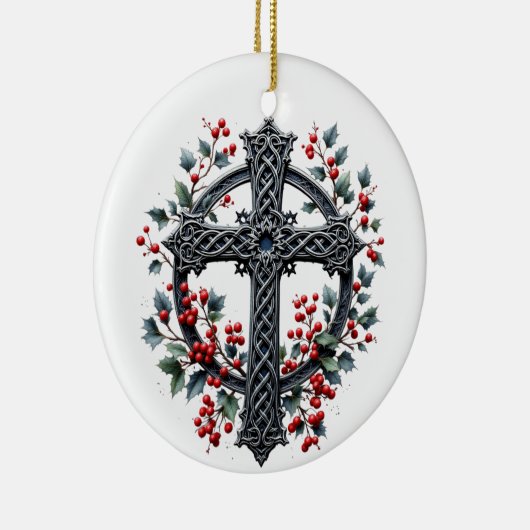 Celtic Winter Cross Christmas Ornament (Rechts)