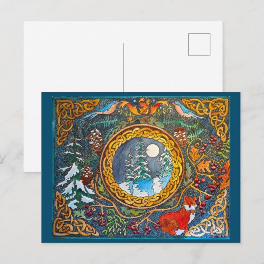 Celtic Winter Postcard Postkarte (Vorne/Hinten)