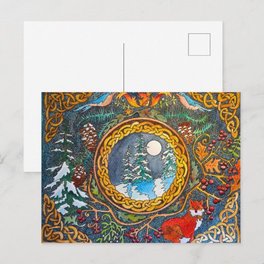 Celtic Winter Postkarte (Vorne/Hinten)
