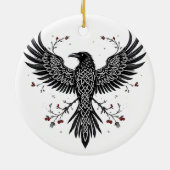 Celtic Winter Raven Christmas Ornament (Hinten)