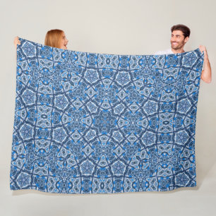 Celtic Winter Snow Fairy Magic Gate Mandala Quilt Fleecedecke