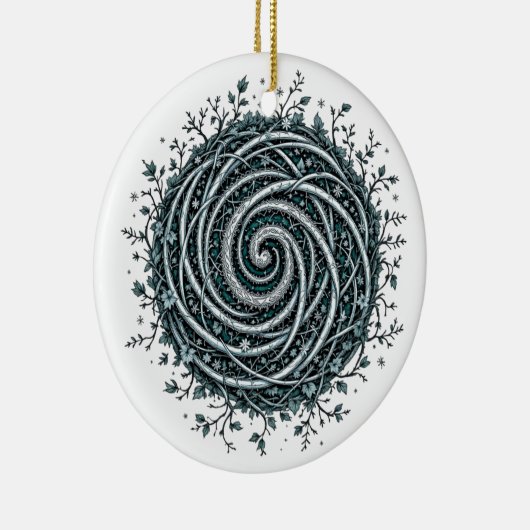 Celtic Winter Spiral Christmas Ornament (Rechts)