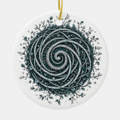 Celtic Winter Spiral Christmas Ornament (Vorne)