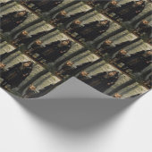 Celtic Wizard und Wolf Canvas Print Geschenkpapier (Ecke)