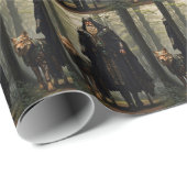 Celtic Wizard und Wolf Canvas Print Geschenkpapier (Rolleneckpunkt)