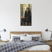 Celtic Wizard und Wolf Canvas Print Leinwanddruck (Insitu (Schlafzimmer))
