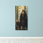 Celtic Wizard und Wolf Canvas Print Leinwanddruck (Insitu (Holzboden))