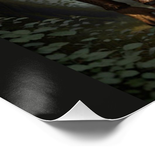 Celtic Wizard und Wolf Canvas Print Poster (Ecke)