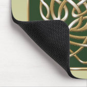 Celtic Wolf - Grüner Hintergrund Mousepad (Ecke)
