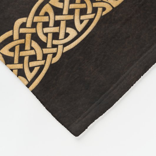 Celtic Wolf Knüpfarbeit Triad Fleecedecke (Ecke)