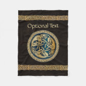 Celtic Wolf Knüpfarbeit Triad Fleecedecke (Vorderseite)