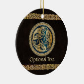 Celtic Wolf Knüpfarbeit Triad Keramik Ornament (Rechts)