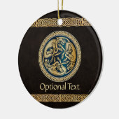 Celtic Wolf Knüpfarbeit Triad Keramik Ornament (Links)