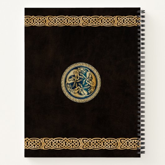 Celtic Wolf Knüpfarbeit Triad Notizblock (Rückseite)