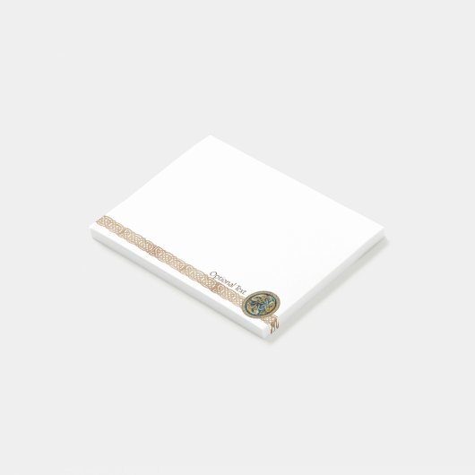 Celtic Wolf Knüpfarbeit Triad Post-it Klebezettel (angewinkelt)