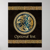 Celtic Wolf Knüpfarbeit Triad Poster (Vorne)