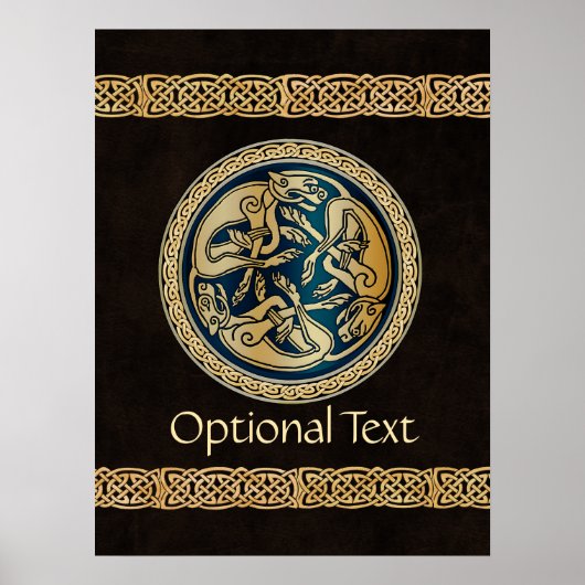 Celtic Wolf Knüpfarbeit Triad Poster (Vorne)