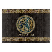 Celtic Wolf Knüpfarbeit Triad Schneidebrett (Vorderseite)