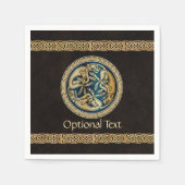 Celtic Wolf Knüpfarbeit Triad Serviette (Vorderseite)