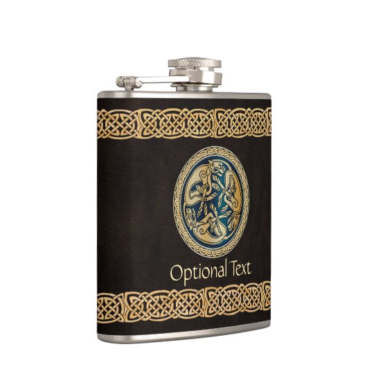 Celtic Wolf Knüpfarbeit Trial Flachmann (Rechts)