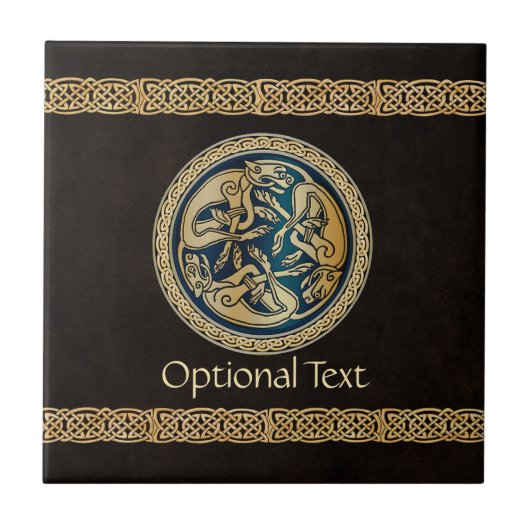 Celtic Wolf Knüpfarbeit Trial Fliese (Vorderseite)