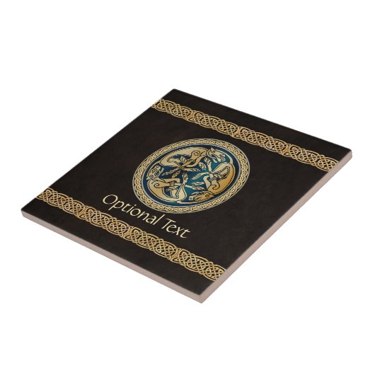 Celtic Wolf Knüpfarbeit Trial Fliese (Seite)