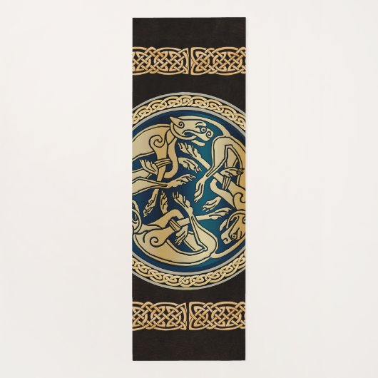 Celtic Wolf Knüpfarbeit Trial Yogamatte (Rückseite)