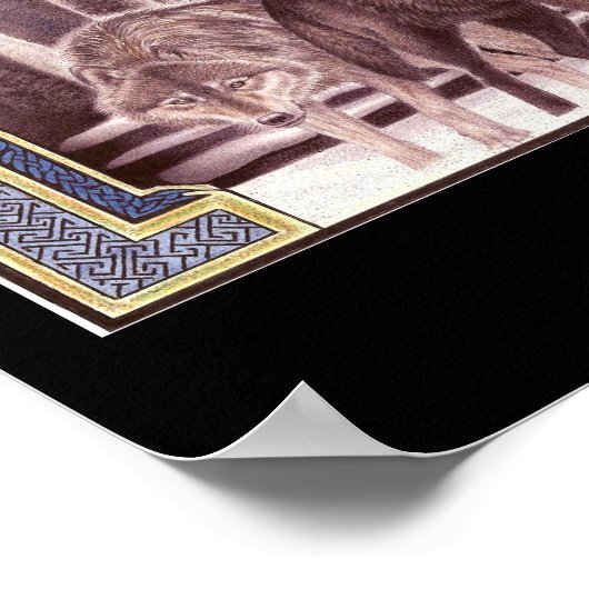 Celtic Wolf Magic Poster (Ecke)