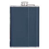 Celtic Wolf Moonlit Forest Flachmann (Rückseite)