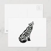 Celtic Wolf Postkarte (Vorne/Hinten)