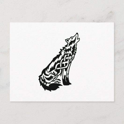 Celtic Wolf Postkarte (Vorderseite)