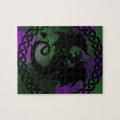 CelticCircleDragonPurpleGreen Puzzle (Horizontal)