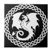 CelticCircleWhiteDragon Fliese (Vorderseite)