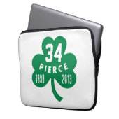 Celtics - Pierce 34 Remüde Number Clover (grün) Laptopschutzhülle (Vorderseite Links)