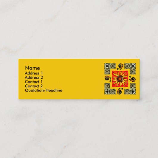 CelticSunmandala-Visitenkarte Mini Visitenkarte (Vorderseite)