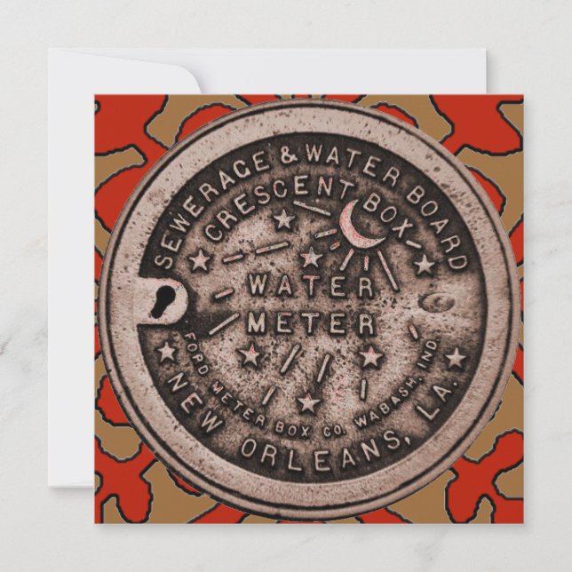 CelticTile Red, Wassermesserabdeckung (Vorderseite)