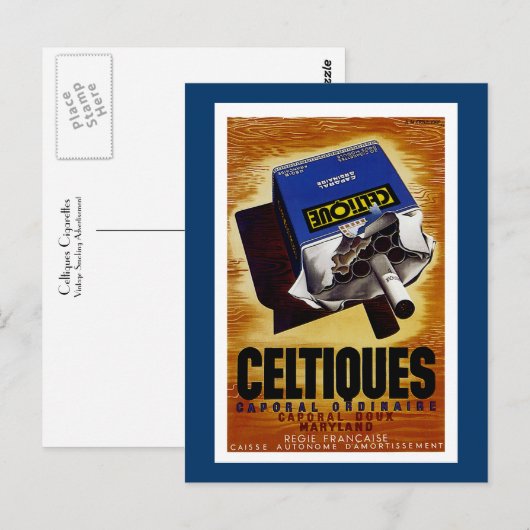 Celtiques Cigarettes Postkarte (Vorne/Hinten)