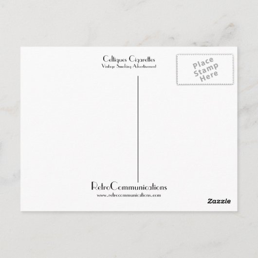 Celtiques Cigarettes Postkarte (Rückseite)