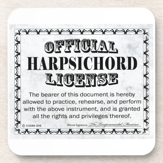 Cemballizenz Untersetzer (Vorderseite)