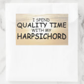 Cembalo-Cembalo Rechteckiger Aufkleber (Tasche)