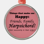 Cembalo macht mich glücklich ornament aus metall (Vorne)