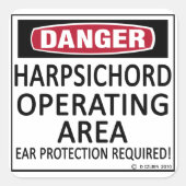 Cembalo Quadratischer Aufkleber (Vorderseite)