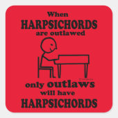 Cembalo Quadratischer Aufkleber (Vorderseite)