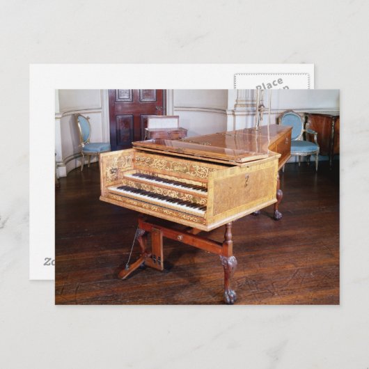 Cembalo, von Jacob Kirckman, Englisch, 1766 Postkarte (Vorne/Hinten)