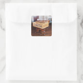 Cembalo, von Jacob Kirckman, Englisch, 1766 Quadratischer Aufkleber (Tasche)