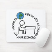 Cembalo - Weltaufstände rund Mousepad (Mit Mouse)