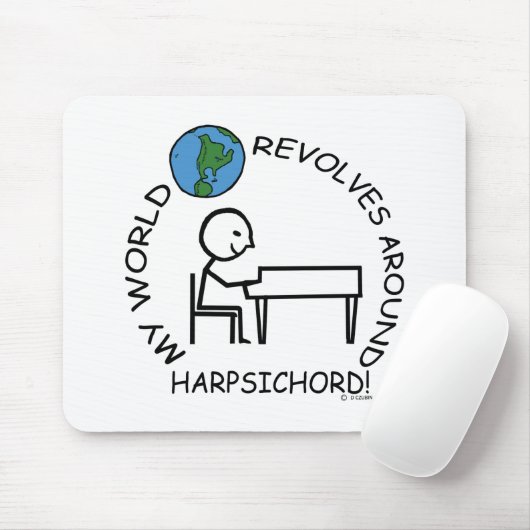 Cembalo - Weltaufstände rund Mousepad (Mit Mouse)