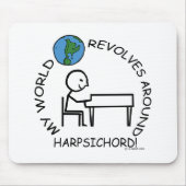 Cembalo - Weltaufstände rund Mousepad (Vorne)
